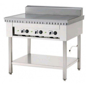 Cuocipiada Elettrico PL Modello CPE6 Su trespolo piana in ferro Su gambe in acciaio inox Capacità 6 piadine Piana in ferro