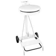 Portasacco mobile metallo bianco con coperchio e pedale MDL Per sacchi da 110 litri Modello Contimobile 601042