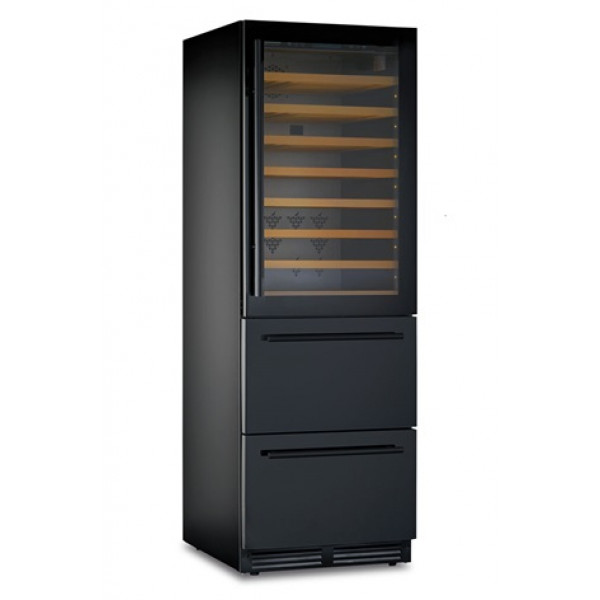 Cantina vino ventilata 72 Bottiglie vano superiore e 69 vano inferiore Modello DW190BLACK