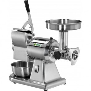 Abbinati Tritacarne Grattugia Modello 12ATA gruppo macinazione acciaio in alluminio estraibile Produzione oraria Tritacarne: Kg/h 160 Produzione oraria Grattugia: Kg/h 40