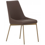 Poltroncina da interno TESR Struttura in metallo, effetto bronzo o ottonato seduta e schienale imbottiti, rivestimento in ecopelle Modello 469-G1E
