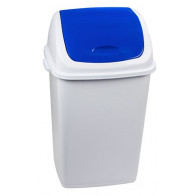 Pattumiera con coperchio basculante blu 50 LT RIF BASIC MDL - Modello 909055