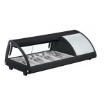 Vetrina espositore Sushi Modello AK413NSB Vetro Apribile Capacità bacinelle 4 bacinelle GN1/3 H 4 cm