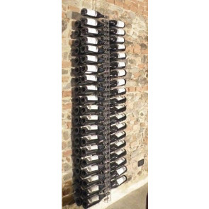Espositore per bottiglie di vino classiche design verticale Doppio Capacità bottiglie 92 colore trasparente Modello Plex240DOUBLE
