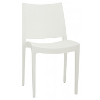 Sedia da esterno impilabile TESR Struttura in polipropilene Colore Bianco Modello 1054-LIB BIANCO