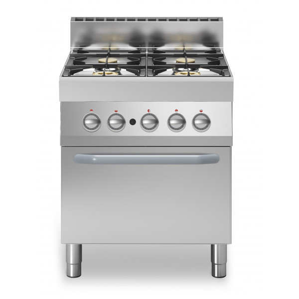 Cucina a gas 4 fuochi MDLR Forno a gas statico Modello F7070CFGB