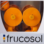 Spremiagrumi automatico professionale in acciaio inox Frucosol Modello F50A Produzione 20-25 arance al minuto Max. ø 80 mm N. 2 contenitori di stoccaggio rifiuti