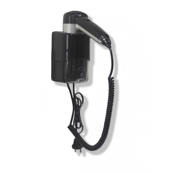 Supporto A Parete Per Asciugacapelli Valera Mod. 034 | Porta Phon Universale In Plastica Trasparente Con Bloccacavo - 3
