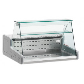 Vetrina Refrigerata statica ideale per l'esposizione di prodotti freschi alimentari Zoin Modello VR RD100PSSG Vetro Dritto Refrigerazione Statica gruppo incorporato