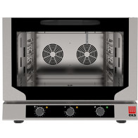 Forno elettrico ventilato a convezione con vapore diretto Modello EKF411NUD CapacitĆ n.4 teglie/griglie GN 1/1 cm 53 x 32,5 Potenza Kw 6,4 Apertura a ribalta