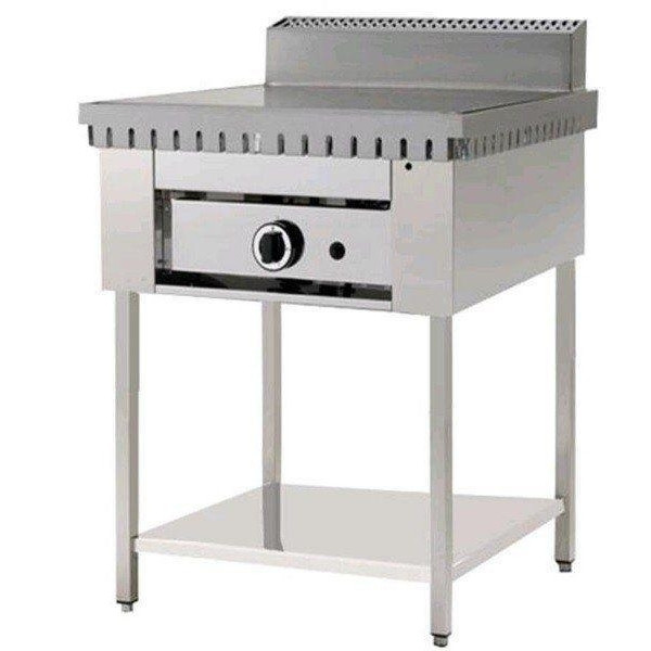 Cuocipiada a gas PL Modello CP4 su trespolo Piana in Acciaio inox su gambe in acciaio inox Capacità 4 piadine