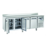 Tavolo Refrigerato Modello SR4200 4 porte reversibili ventilato con alzatina