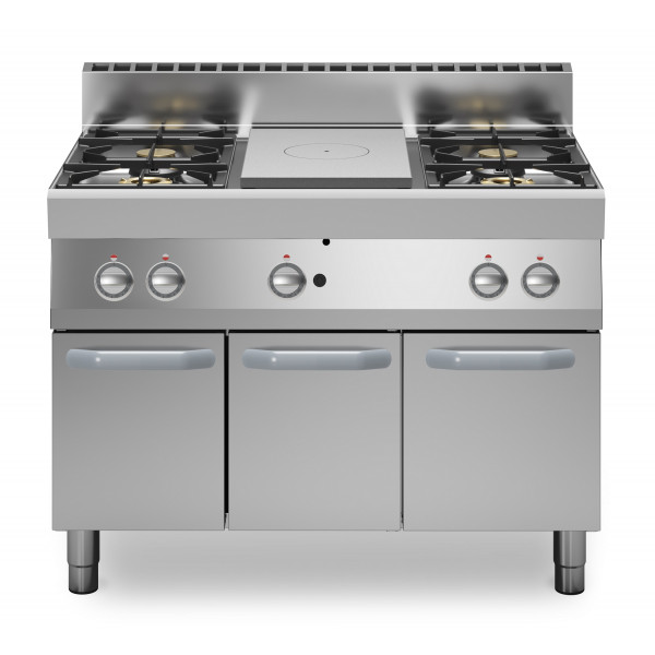 Cucina tuttapiastra a gas+4 fuochi MDLR Armadio con porte Modello F70110TPPGFBP