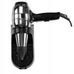 Asciugacapelli con involucro in acciaio INOX e in  ABS CON BASE A MURO E PRESA RASOIO MDL motore a corrente alternata da 1.300 W Max. 2 combinazioni di velocità Modello YUL PRO 704011