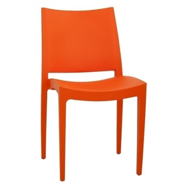 Sedia da esterno impilabile TESR Struttura in polipropilene Colore Arancione Modello 1054-LIB ARANCIONE