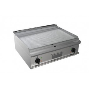 Fry Top Elettrico da banco CI Modello RisFry034 2 zone di cottura PIASTRA RIGATA Potenza kW 10,8
