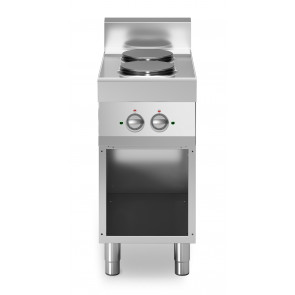 Cucina elettrica 2 piastre tonde MDLR Modello F7040PCEA Armadio aperto