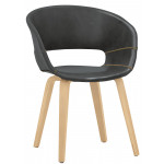 Poltroncina da interno TESR Struttura in legno multistrato di faggio, rivestimento in ecopelle. Modello 1587-YG101