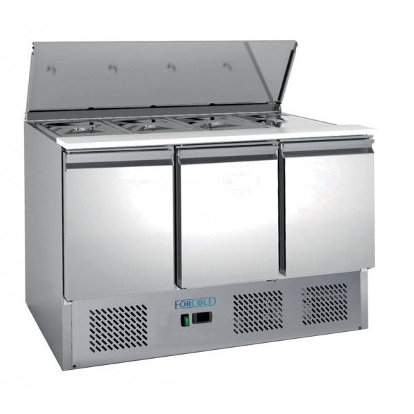 Saladette Refrigerata Statica ForCold Modello G-S903-FC per insalate in acciaio inox AISI 201 statica Gastronorm 1/1