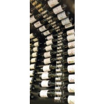 Espositore per bottiglie di vino classiche design struttura a L Capacità bottiglie 30 Modello Plex Angolo/180