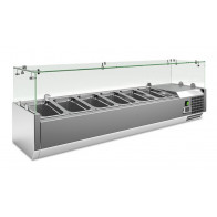 Vetrina refrigerata per pizza EKF in acciaio INOX AISI 201 Modello VRX1400330FG