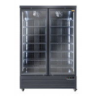 Armadio Frigo Refrigerato Modello RFG1350B Porte a vetro NERO