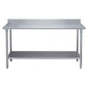Tavolo in acciaio inox con alzatina SR con ripiano Capacità kg 300 Modello 75061670