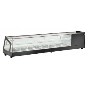 Vetrina refrigerata per esposizione di tapas Modello AK813VTB Capacità 8xGN1/3 h 4,0 cm