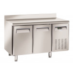 Tavolo Freezer in acciaio inox con alzatina Modello SF2200 Refrigerazione ventilata 2 Porte autochiudenti