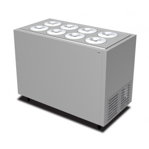 Espositore per gelato mantecato UCQ Modello VIAVENETOCOMBI8C