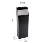 Posacenere gettacarte MDL In metallo verniciato con polvere epossidica colore nero Modello 790457