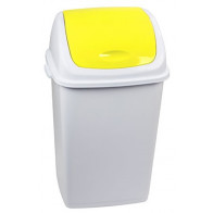 Pattumiera con coperchio basculante giallo 50 LT RIF BASIC MDL - Modello 909056