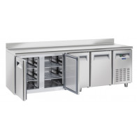 Tavolo Refrigerato Pasticceria ventilato Modello PA4200 idoneo per vassoi 600x400 Con alzatina