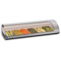 Espositore\Vetrina Da Banco Caldo Modello TAPAS4GN-BM Contiene bacinelle GN1/3 Cm 32,5x17,6x4