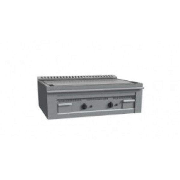Teppanyaki a gas Modello RisCu072 Piastra per cottura giapponese 2 zone cottura