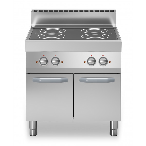 Cucina elettrica a infrarossi 4 zone MDLR Armadio con porte Modello F7080PVEP