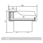 Banco pesce refrigerato Zoin Modello Saigon SS350DBSG Self Service refrigerazione statica Gruppo incorportato