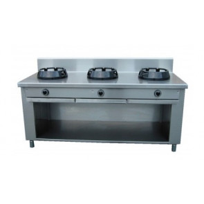 Cucina wok CI N.3 fuochi Potenza bruciatori a scelta Modello RisCu050