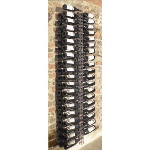 Espositore per bottiglie di vino classiche design verticale Doppio Capacità bottiglie 76 colore trasparente Modello Plex200DOUBLE