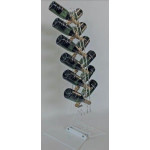 Espositore per bottiglie di vino champagnotte design Autoportante Capacità bottiglie 12 colore trasparente Modello ARPA BOLLICINE