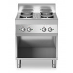 Cucina elettrica 4 piastre tonde MDLR Armadio aperto Modello F7070PCEA