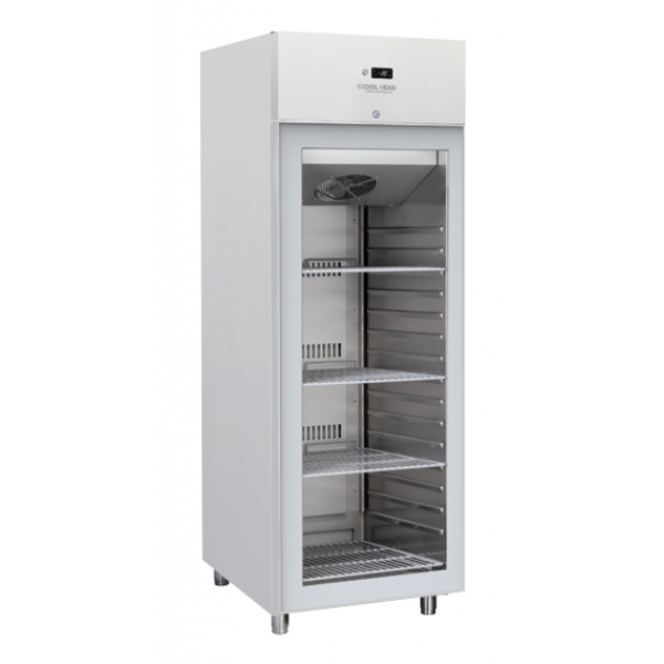 Armadio Frigo Refrigerato con porta a vetro e corpo acciaio inox Modello QRG6