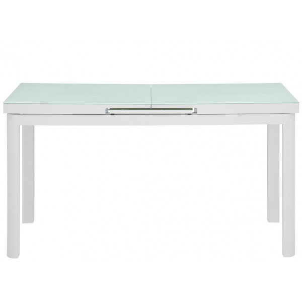 Tavolo da interno TESR Struttura in alluminio verniciato, piano allungabile in vetro temperato antigraffio Modello 1807-SD80