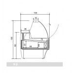 Banco alimentare ventilato per la vendita di salumi, formaggi e gastronomia Zoin Modello Barkly BK300PBCG