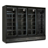 Espositore verticale murale refrigerato Modello MR250TN4 BLACK 4 porte temperatura normale