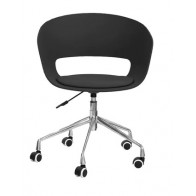 Poltroncina da interno TESR āStruttura in metallo cromato, scocca in polipropilene, cuscino in ecopelle Modello 1491-YG98