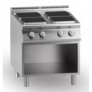 Cucina elettrica MDLR 4 piastre quadre Vano aperto Modello CL9080PCES