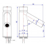 RUBINETTO TEMPORIZZATO LAVABO SERIE PREMIUM COMPLETO DI FLESSIBILE, TEMPO DI EROGAZIONE 8±12 sec NON REGOLABILE MNL  Modello ARES001P