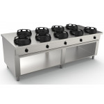 Cucina wok CI N.9 fuochi Potenza bruciatori a scelta Modello RisCu082
