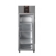 Armadio Frigo Refrigerato tropicalizzato Modello AF07PKPLUSMBPV In acciaio inox temperatura positiva GN 2/1 con porta a vetro